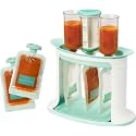 Infantino Squeeze Station, Teal, Homemade Pouches Made Simple, Squeeze Station V2 (Pack of 6)
