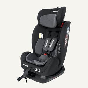 infantso premium cruise -on  4 in 1  convertible car seat ece r4404 certified recliner baby car seat  forward facing carseat for baby amp kids new born to 12 years 4-adjustable recline levels adjustable headrest with 3-point safety harness grey