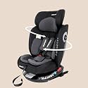Infantso Premium RIDE-ON (6 in 1) - ISOFIX (ECE R44/04 Certified) Car Seat 360° Rotating Recliner Baby Car Seat for 0 to 12 Years Convertible Carseat for Baby &amp; Kids | Forward Facing &amp; Rear Facing, 5-Adjustable Reclin