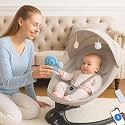 Infantso SLEEP EASE (2-in-1) Baby Swing Cradle / Rocker &amp; Bouncer | Automatic Cradle, Electric Swing &amp; Rocker, Cradle for New born, Automatic Swing / Rocker with Bluetooth Music, Remote, Safety Harness, Mosquito Net, 