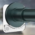 INFERNO 2 Pieces Adhesive Shower Curtain Rod Holder Invisible Wall Mount Holder (Rod Not Included) Transparent