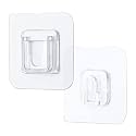 INFERNO Transparent Self-Adhesive Wall Hooks | Waterproof Plastic Male/Female Sticker Hooks for Home, Kitchen &amp; Bathroom Use Pack of - 10