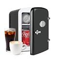 InfiniPower 4L/6 Can Mini Fridge with Observation Window, Portable AC/DC Small Beverage Refrigerator, Freon-Free Cooler &amp; Warmer for SkinCare, Food and Drinks, Bedroom, Dorm, Car, Office, Black