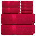 Infinitee Xclusives 100% Cotton Bath Towel Set – 8 Piece Bathroom Towel Set