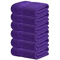 Infinitee Xclusives 100% Cotton Hand Towels for Bathroom - Set of 6