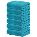 Infinitee Xclusives 100% Cotton Hand Towels for Bathroom - Set of 6