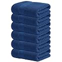 Infinitee Xclusives 100% Cotton Hand Towels for Bathroom - Set of 6