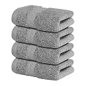 Infinitee Xclusives 100% Cotton Luxury Wash Cloths for Showering - 4 Pack