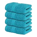 Infinitee Xclusives 100% Cotton Luxury Wash Cloths for Showering - 4 Pack