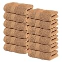 Infinitee Xclusives 100% Cotton Luxury Wash Cloths for Showering - 12 Pack