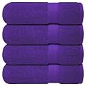 Infinitee Xclusives 100% Ring-Spun Cotton Bath Towels for Bathroom - Pack 4