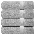 Infinitee Xclusives 100% Ring-Spun Cotton Bath Towels for Bathroom - Pack 4