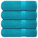 Infinitee Xclusives 100% Ring-Spun Cotton Bath Towels for Bathroom - Pack 4