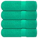 Infinitee Xclusives 100% Ring-Spun Cotton Bath Towels for Bathroom - Pack 4