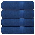 Infinitee Xclusives 100% Ring-Spun Cotton Bath Towels for Bathroom - Pack 4