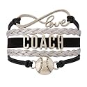 Softball Infinity Charm Bracelet- Softball Jewelry - Adjustable Bracelet for Softball Player, Team and Coaches Gifts
