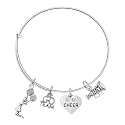 Infinity Collection - Cheer Bracelet- Adjustable Charm Bangle Bracelet- Cheer Jewelry - Gift For Cheerleaders & Cheer Coaches