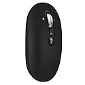 Wireless Bluetooth Mouse,USB+BT×2,Slim Pebble Multi Device Small Travel Mice,Metal 4 Way Super Scrolling,± 3000 DPI,8 Buttons,Quiet,Portable,Long Battery for Laptop,Computer,Tablet,Mac,iPad,PC,Phone