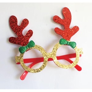 infispace christmas glitter reindeer antler glasses frame goggles for boys amp girls