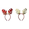 Infispace Reindeer Velvet Antlers Headband/Santa Hat Headgear for Christmas Xmas Party