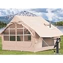Inflatable Camping Tent for 4/6/8/10 Person, 4 Season Waterproof Blow Up Tent with Stove Jack & Skylight, Easy Setup Air Tent for Glamping & Family Camping