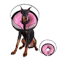 Inflatable Dog Cone Collar-Enhanced Anti-Licking Protective Cone with Adjustable Strap-Soft Dog Donut Collar Recovery Cone for Pets After Surgery (Pink, XL)