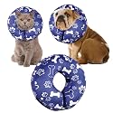 Recovery Donut Collar for Dogs &amp; Cat,Inflatable Dog Cone Collar Alternative After Surgery,Soft Cone for Large Medium Small Dog,Adjustable Pet Neck Donut(Darkblue Bone,X-Large