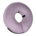 Inflatable Dog Cone Collar-Soft Protective Cone for Dogs After Surgery,Dog Donut Collar for Large Medium Small Dogs and Cats (Purple Gray,Small)