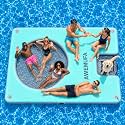 Inflatable Floating Dock with Mesh Water Hammock