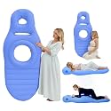 Inflatable Pregnancy Pillow with Belly Hole, Full Body Maternity Air Mattress for Stomach Resting, Adjustable Support for Belly, Back and Hips, Portable Pregnancy Float for Pool and Travel (Blue)