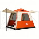 Inflatable Tent for Camping 2-4 Person, Air Tents Easy Set Up, Blow Up Tent House with Awning Pump Waterproof Portable for Adults Outdoor Camping