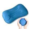 Inflatable Travel Pillow - Ultralight Camping Pillow for Lumbar Support - Compressible Neck Pillow for Camping, Hiking, and Travel (Sky Blue)