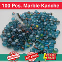 Infojerk Lifestyle (Pack Of 100) Pebbles Glass Marbles Kanche Goli – Glass Marble Bulk Pack Regular Round Fire Glass Pebbles