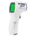 Infrared Digital Thermometer For Fever, Non-Contact Laser Infrared Thermometer Temperature Gun [Battery Included] - White and Blue, Plastic