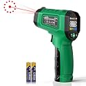 Infrared Thermometer Gun,SQECH Laser Thermometer Gun -58℉～1112℉(-50℃～600℃),Non-Contact Temperature Gun with Adjustable Emissivity&amp;Color Backlight for Cooking, Pizza Oven,BBQ,Fridge,Engine,HVAC(Green)