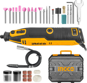 ingco 129 pcs grinding accessories mg13328 mini die grinder kit with variable speed rotary tool