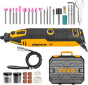 INGCO 129 PCS GRINDING ACCESSORIES MG13328 Mini Die Grinder Kit with Variable Speed Rotary Tool