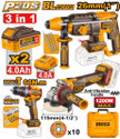 INGCO 3 Pcs Cordless combo kit CKLI202598