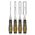 INGCO 4 PCS Wood Chisel Set Woodworking Carpenter Carving 6/12/19/25mm