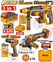 INGCO CKLI202598 BRUSHLESS CORDLESS COMBO KIT Angle Grinder