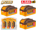 INGCO COSLI251296 Lithium Solar Battery (20 V)