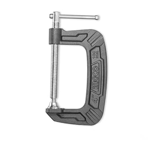 ingco g-clamp 434100mm heavy duty g-clamp body malleable cast iron t-shaped tread clamps for diy carpentry woodwork building pack of 2