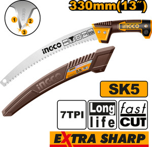 ingco pruning saw gardening saw 13 7tpi heat treatment teeth triple teeth wood cutter