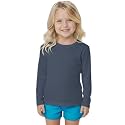 INGEAR Girls Long Sleeve Rash Guard Swim Shirt Outdoor Sports Shirt Lightweight Athletic Tee Protective Quick Dry