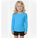 INGEAR Girls Long Sleeve Rash Guard Swim Shirt Outdoor Sports Shirt Lightweight Athletic Tee Protective Quick Dry