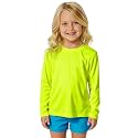 INGEAR Girls Long Sleeve Rash Guard Swim Shirt Outdoor Sports Shirt Lightweight Athletic Tee Protective Quick Dry