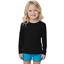 INGEAR Girls Long Sleeve Rash Guard Swim Shirt Outdoor Sports Shirt Lightweight Athletic Tee Protective Quick Dry