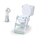 Ingenuity Foldaway Ladder Potty, Adjustable Step Stool Toilet Trainer Seat, Folds Flat for Easy Storage, Fits Most Toilets, Includes Potty Training Guide