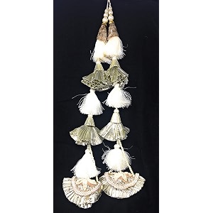 set of 2 latkan gold colour 30 cm long white1