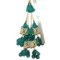 Set of 2 Latkan (Gold Colour, 30 cm Long) (Rama Green)